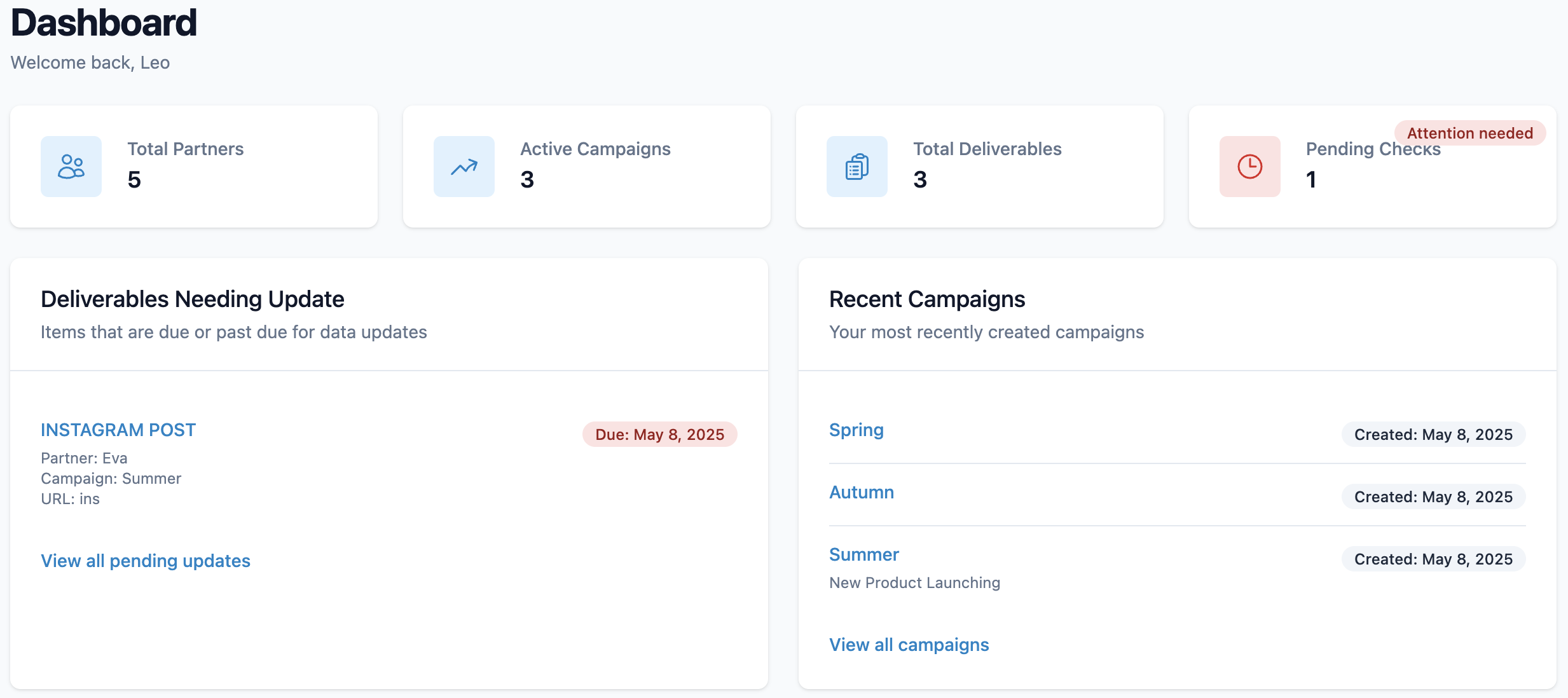 CollabZen.ai CRM Interface